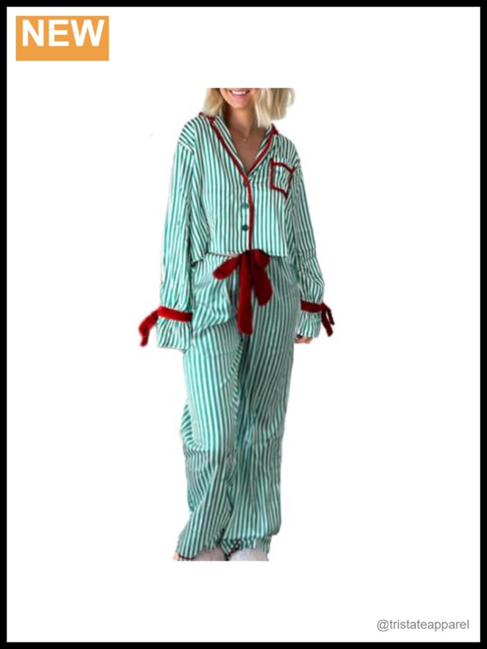 Women 2 Piece Silk Satin Pajama Set Bow Tie Long Sleeve Shirt Pants
